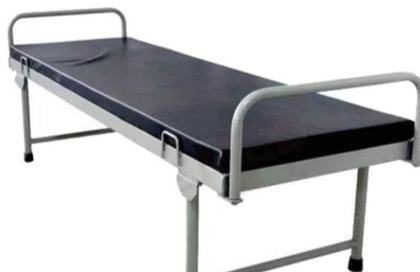 Attendant bed mattress in black rexine