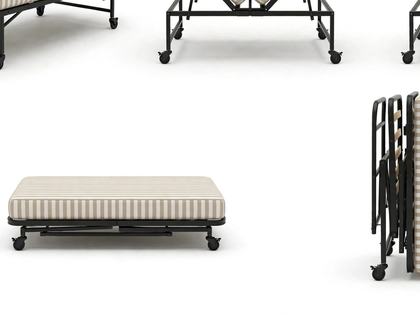 Rollaway Folding Guest Bed — close view